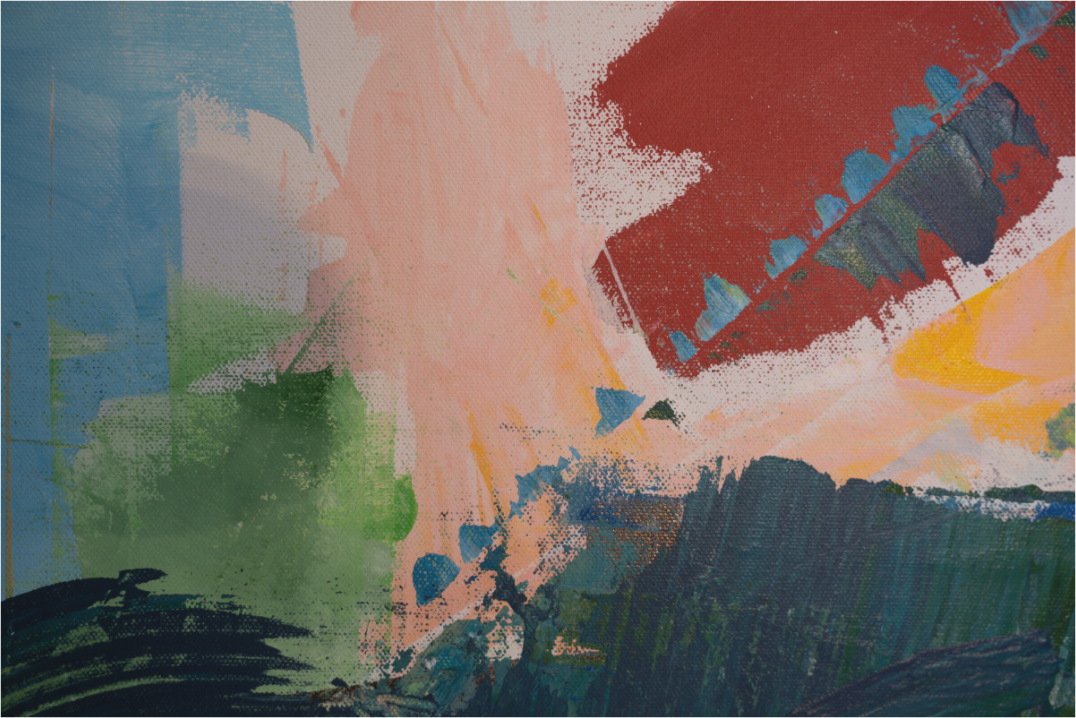 Abstract art with colorful brush strokes on a textured surface